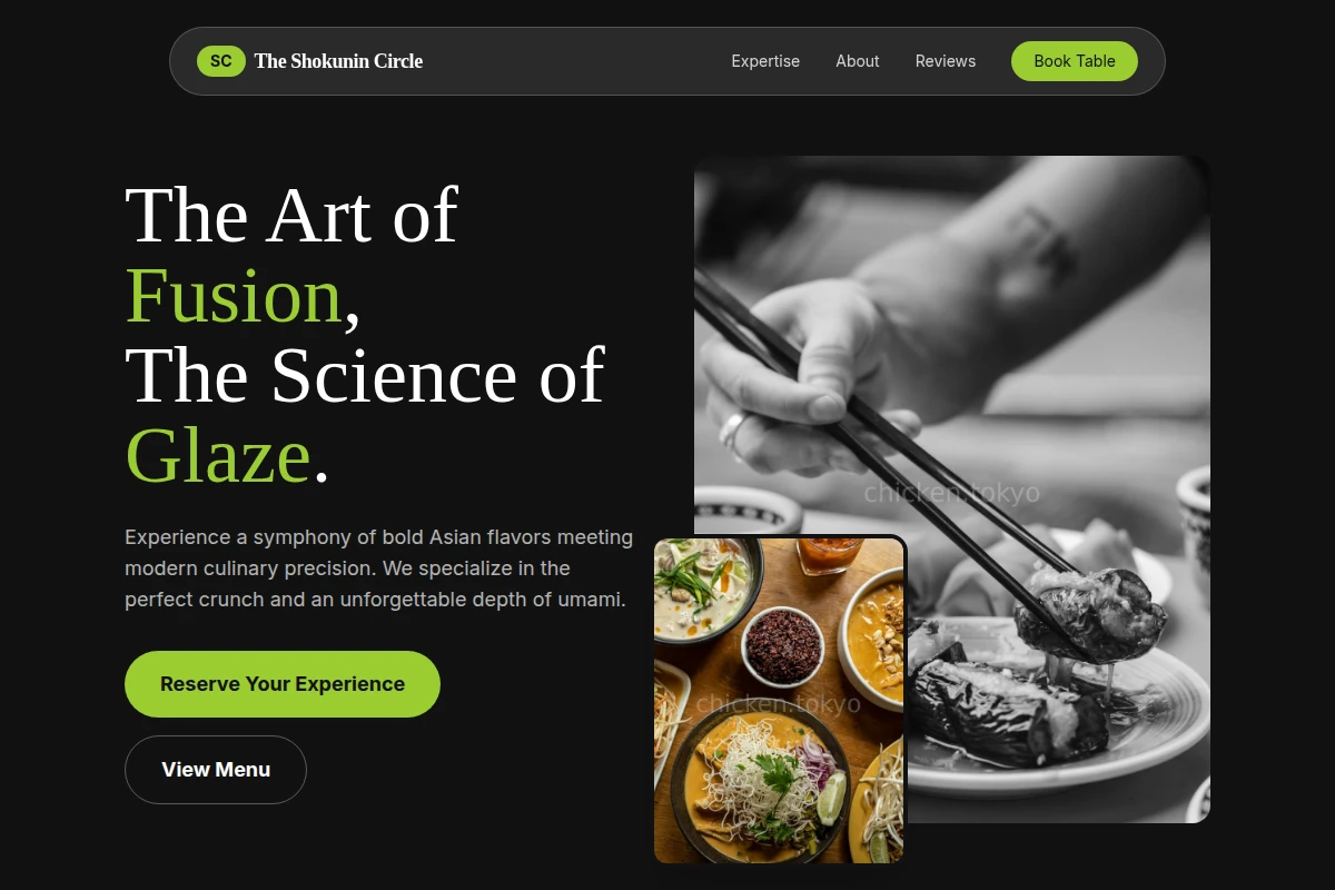 Glazed Asian Fusion Food
