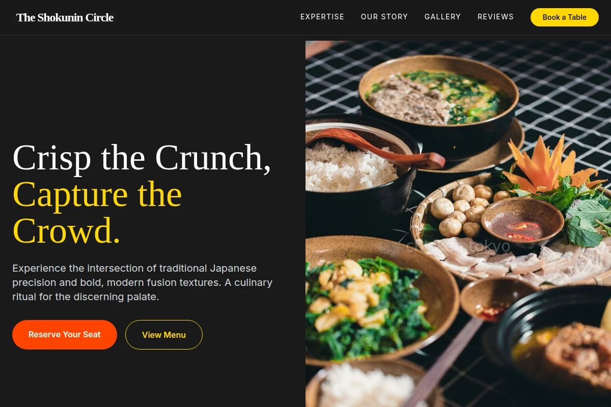 Gourmet Asian Fusion Food