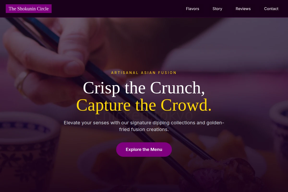 Dipping Asian Fusion Food