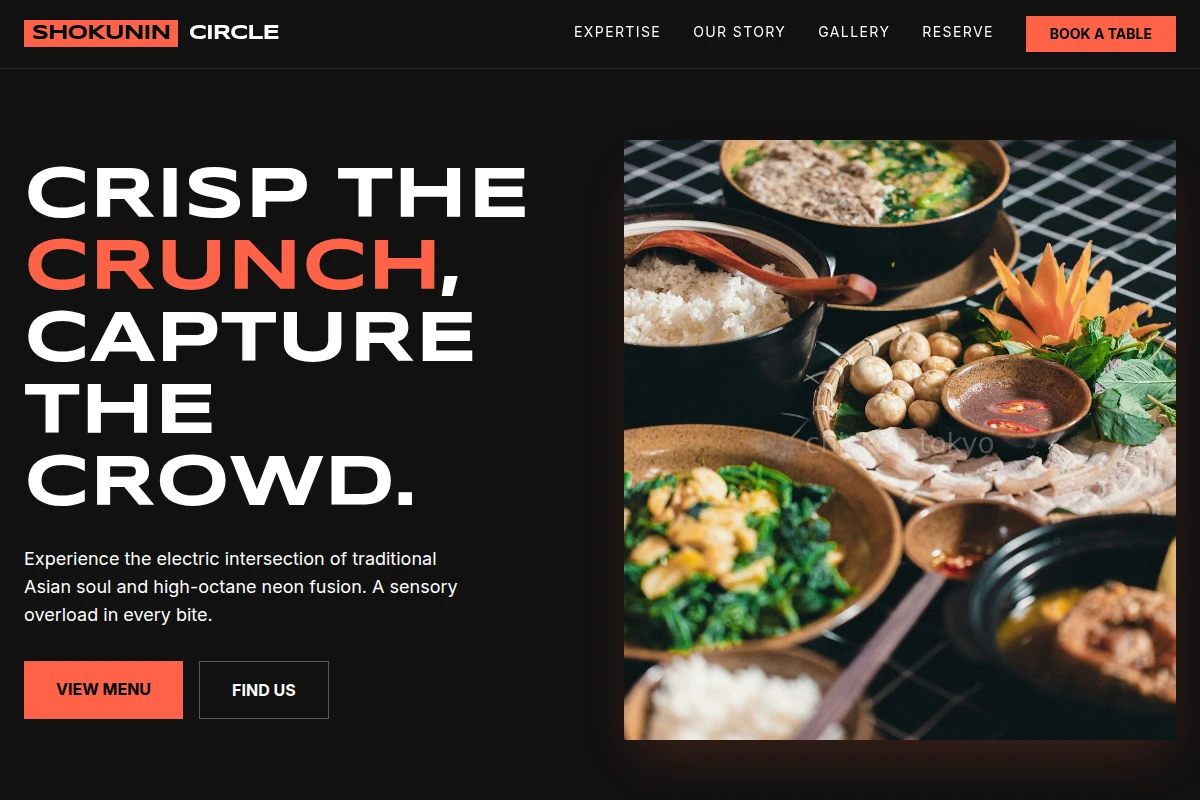 Neon Asian Fusion Food
