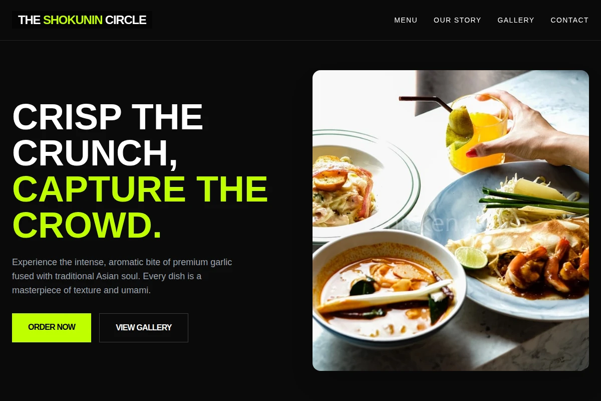 Garlic Asian Fusion Food