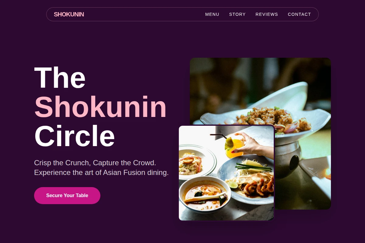 Minimalist Asian Fusion Food